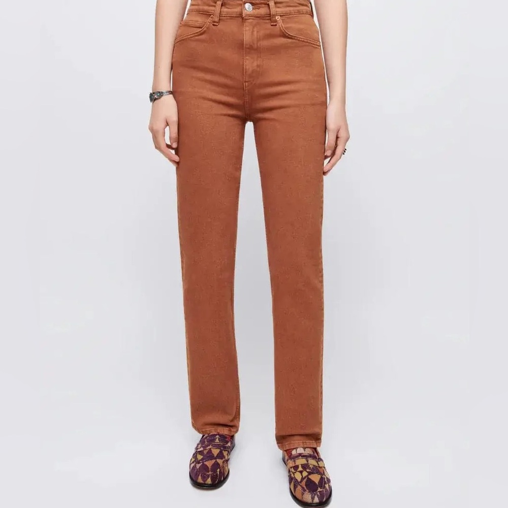 Re/Done Women Straight Leg Jeans — Brown